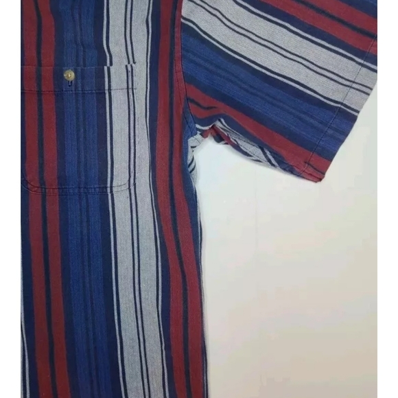 Vintage Catalina Men's Size Large Short Sleeve Button Down Nautical Patriotic - Picture 3 of 8